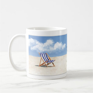 Caneca De Café Pintura em praia azul de Dahl Mug