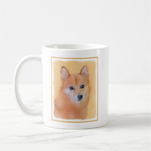 Caneca De Café Pintura em Spitz Finlandês - Arte Cachorosa Origin