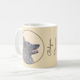 Caneca De Café Pintura em Tervuren Belga - Arte Cachorra Original