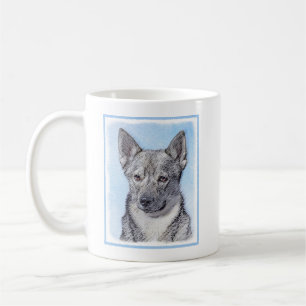 Caneca De Café Pintura em Vallhund, na Suécia - Arte Cachorro Ori