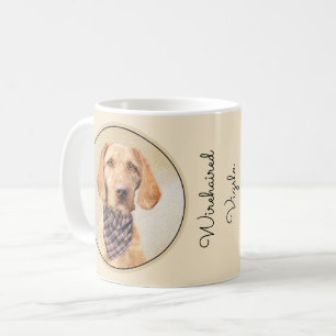 Caneca De Café Pintura em Vizsla, por Wirehaired - Arte Cão Orig