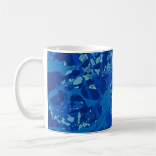 Caneca De Café Pintura feita à mão. Abstrato, arte criativa