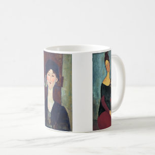 Caneca De Café Pintura feminina por Amedeo Modigliani