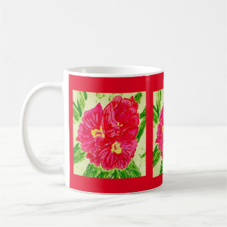 Caneca De Café Pintura Floral Desenhada Mug