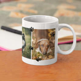 Caneca De Café Pintura Gira Imprime Quatro Fotos De Pet