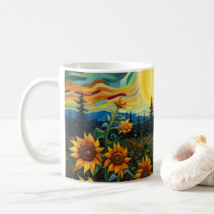 Caneca De Café Pintura Girassóis de Van Gogh