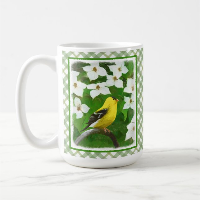 Caneca De Café Pintura Goldfinch - Arte Cachorra Original (Esquerda)