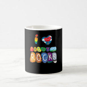 Caneca De Café Pintura I Love Rock Painting Funny Rock Painter