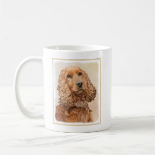 Caneca De Café Pintura Inglesa em Cocker Spaniel - Arte Original 
