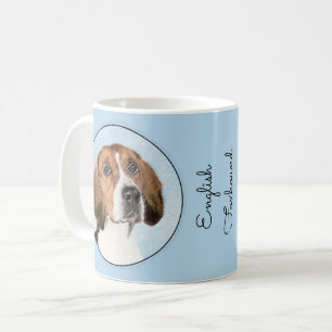 Caneca De Café Pintura Inglesa em Foxhound - Arte Cachorra Origin