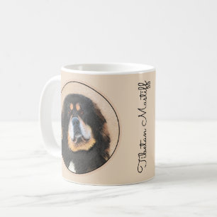 Caneca De Café Pintura Mastiff Tibetana - Arte Canina Original