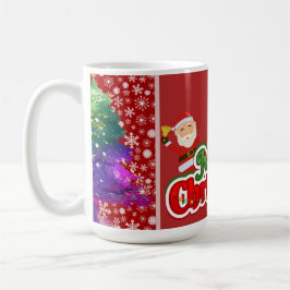Caneca De Café Pintura Moderna da Árvore de Natal Colorida