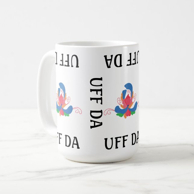 Caneca De Café Pintura moderna de rosas UFF DA (Frente Esquerda)