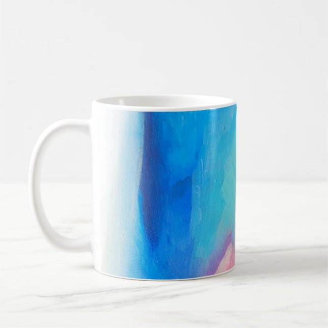 Caneca De Café Pintura multicolor de abstrato (Esquerda)