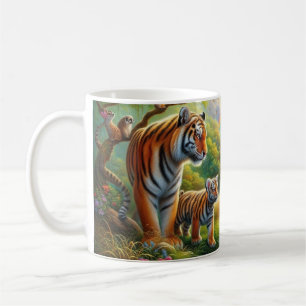 Caneca De Café Pintura na Cena da Selva Pacífica