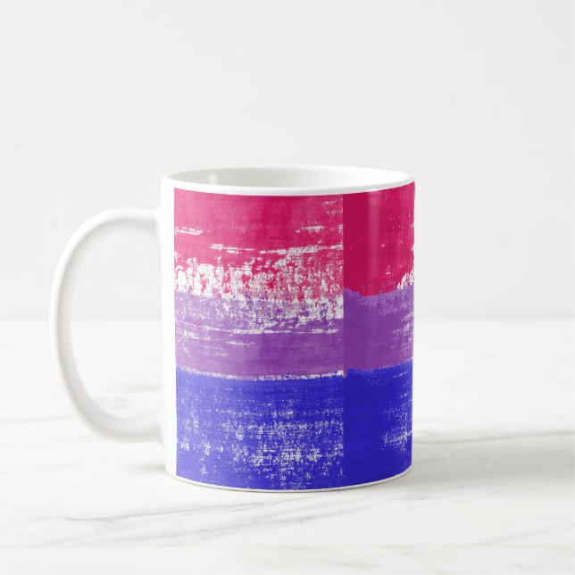 Caneca De Café Pintura Orgulho Bissexual (Esquerda)