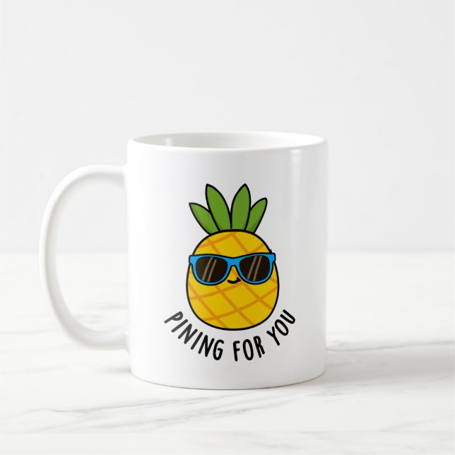Caneca De Café Pintura Para Ti Engraçado Pineapple Pun (Esquerda)