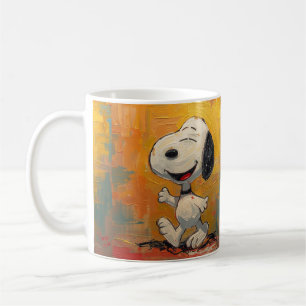 Caneca De Café Pintura Pop Art de Cachorro Beagle Alegre