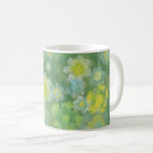 Caneca De Café Pintura por Aquarela com Abstrato de Floral Salty