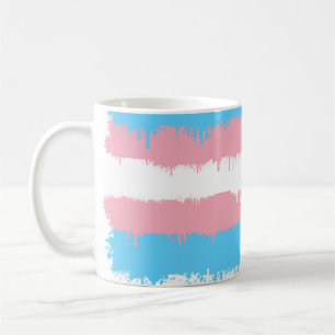 Caneca De Café Pintura running da bandeira do orgulho do