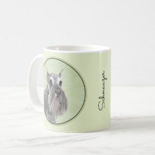 Caneca De Café Pintura Schnauzer (Giant, Standard) - Arte Canina