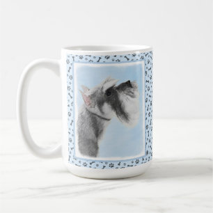 Caneca De Café Pintura Schnauzer (Giant, Standard) - Arte Canina