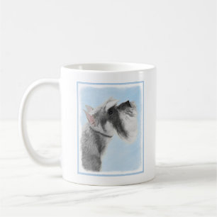 Caneca De Café Pintura Schnauzer (Giant, Standard) - Arte Canina