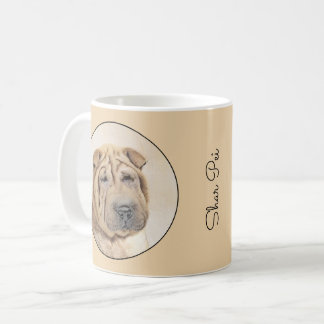 Caneca De Café Pintura Shar Pei - Arte Cachorra Original