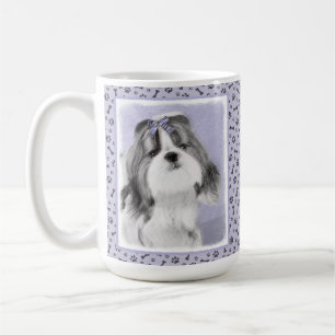 Caneca De Café Pintura Shih Tzu - Arte Cachorosa Original