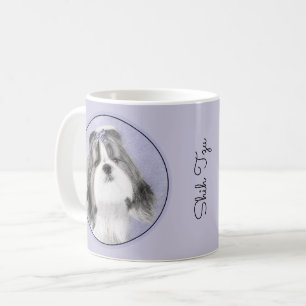 Caneca De Café Pintura Shih Tzu - Arte Cachorra Original