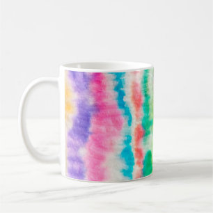 Caneca De Café Pintura Suja Negra. Shibori Pattern. Pincel Rosa