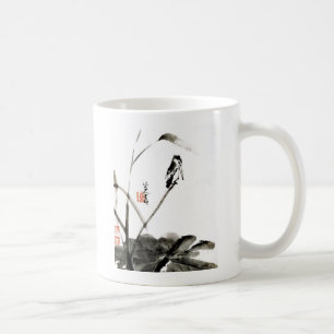 Caneca De Café pinturas antigas aquarelas chinesas