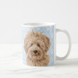 Caneca De Café Pinturas do cão de Labradoodle/amor de