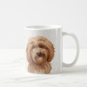 Caneca De Café Pinturas do cão de Labradoodle/amor de