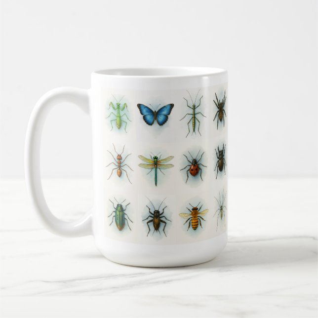 Caneca De Café Pinturas em aquarela de coleção de insetos arte de (Esquerda)