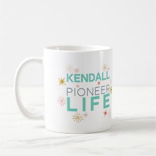 Caneca De Café Pioneer Life Sparkly - Nome personalizado Kendall