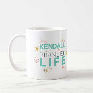 Caneca De Café Pioneer Life Sparkly - Nome personalizado Kendall