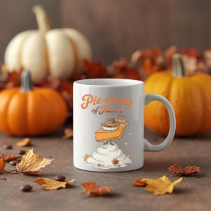 Caneca De Café Pioneiro do Sabor - Torta de Abóbora Dia de Ação d