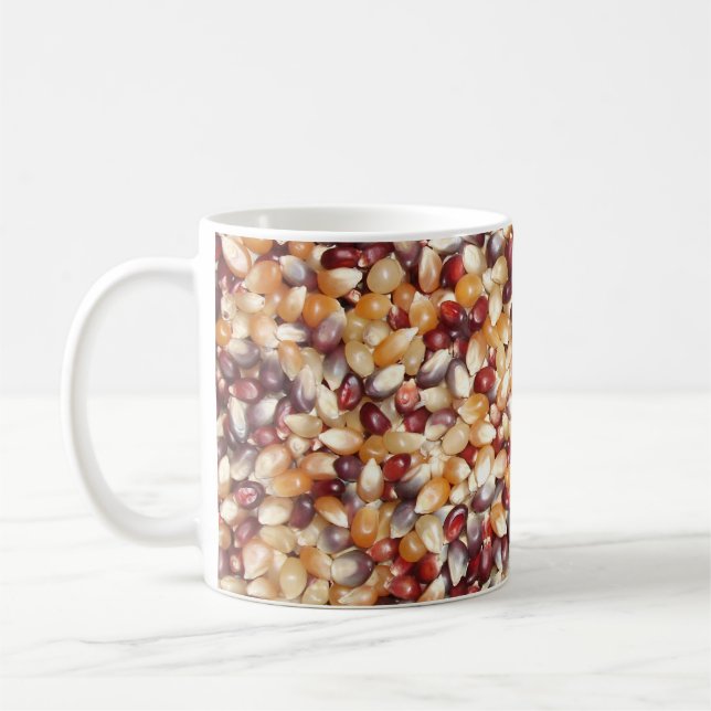 Caneca De Café Pipoca Colorida Kernels Mug (Esquerda)