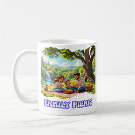 Caneca De Café Piquenique da Família Moderna