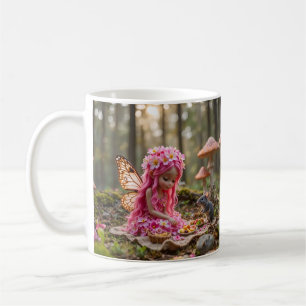 Caneca De Café Piquenique rosa-branca e piquenique com rato