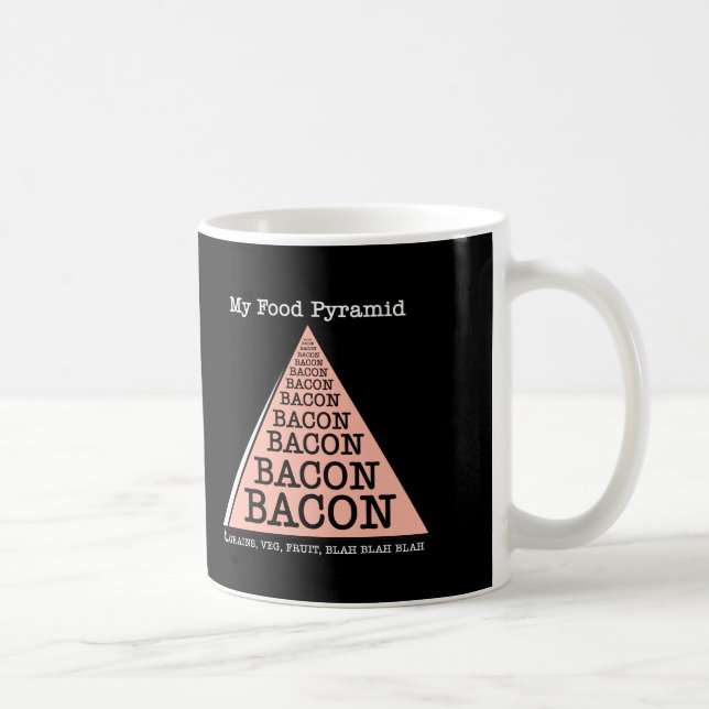 Caneca De Café Pirâmide de Comida Bacon (Direita)