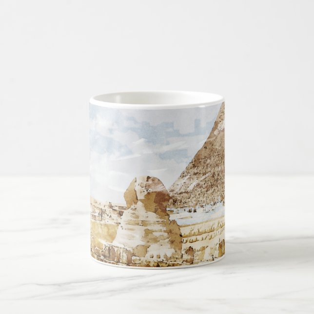 Caneca De Café Pirâmides de Giza, Esfinge, no Egito, viajando por (Centro)
