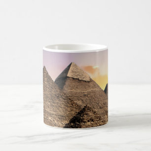 Caneca De Café Pirâmides Esfinge Antigo Egito Faraó Quéops Desert