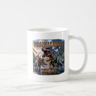 Caneca De Café Piranhasaurus Destrói Fotográfico – Divertido Assu