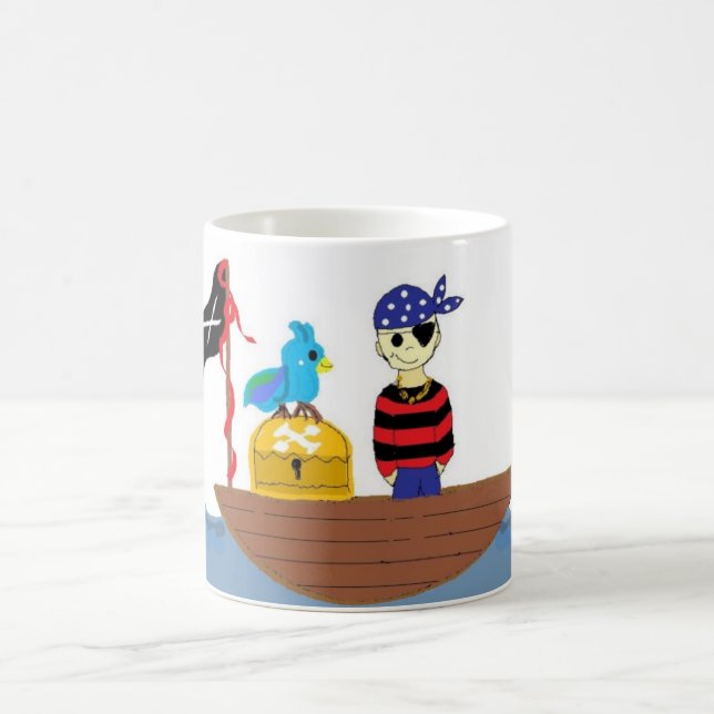 Caneca De Café Pirata ao Mar (Centro)