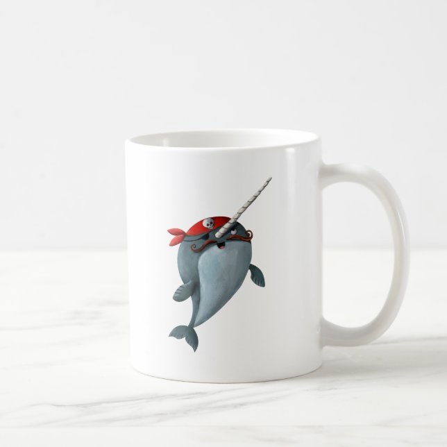 Caneca De Café Pirata bonito Narwhal (Direita)