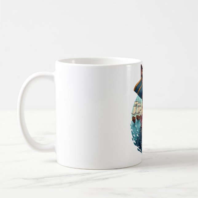 Caneca De Café Pirata de Cachorro german shepherd (Esquerda)