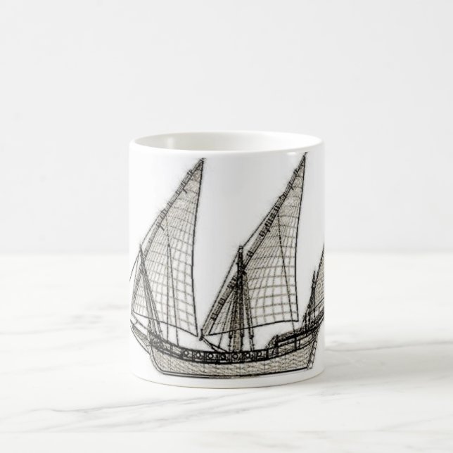 Caneca De Café pirata de veleiro (Centro)
