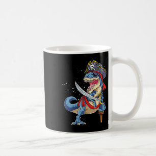 Caneca De Café Pirata Dinosaur T Rex Jolly Roger Halloween Engraç